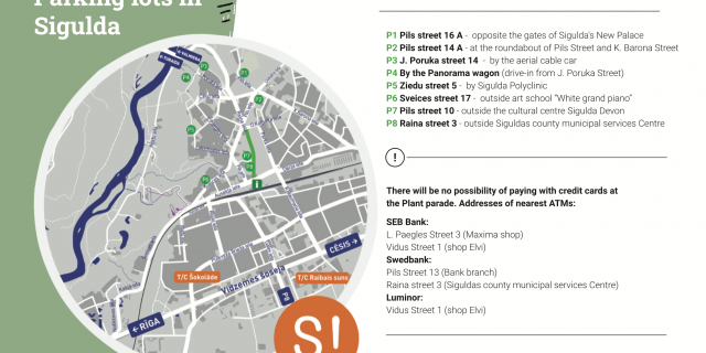Parking lots in Sigulda